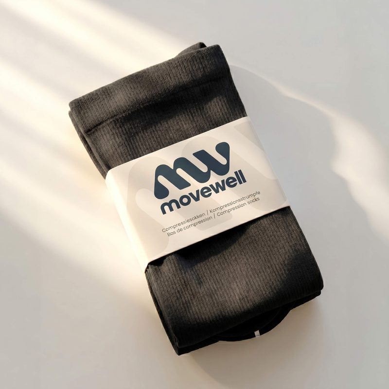 MoveWell compressiekousen verpakking zwart